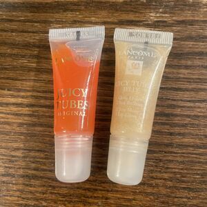 Lancome Juicy Tubes Original Lip Gloss 10 Framboise Pop Gold Glitter 7ml each